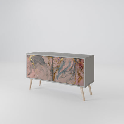GILDED SWIRLS Kompaktní dvoudveřový TV stolek