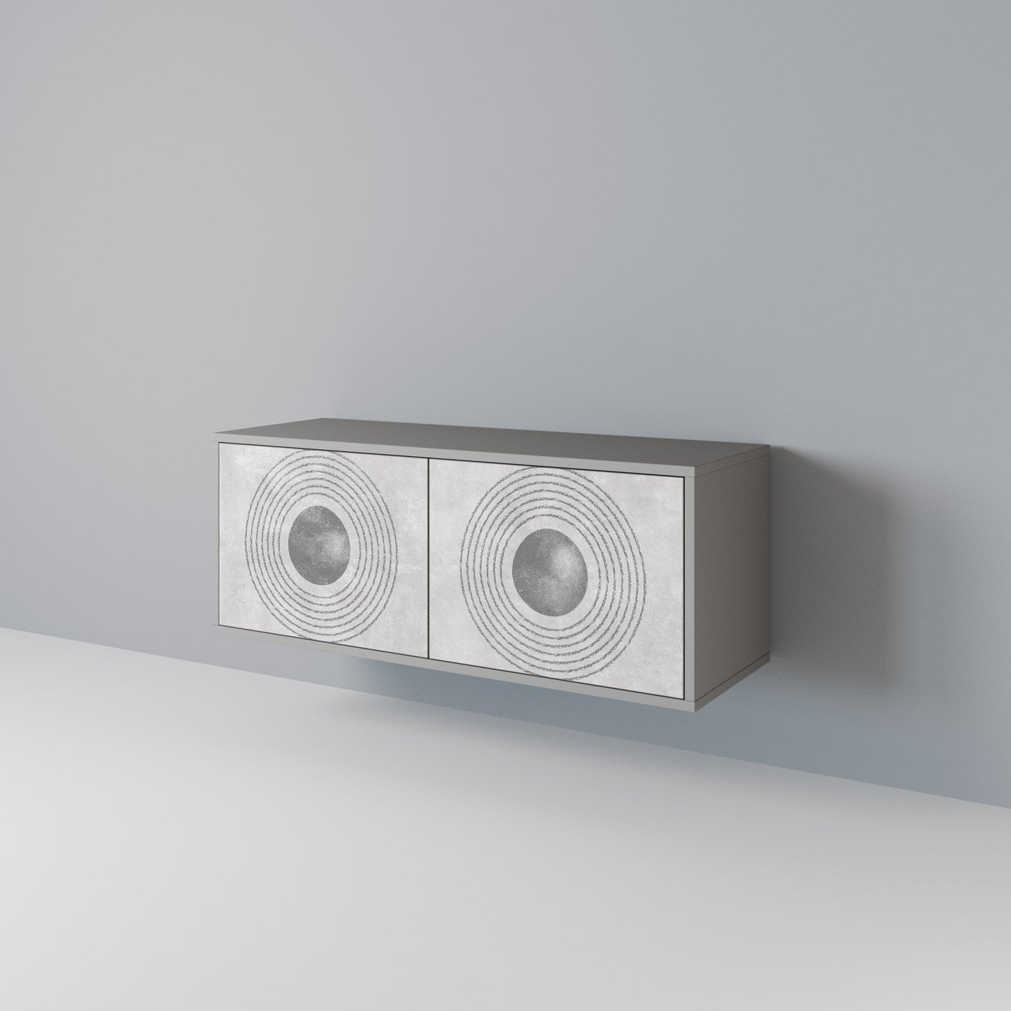 SOLID CIRCLES Kompaktní dvoudveřový TV stolek