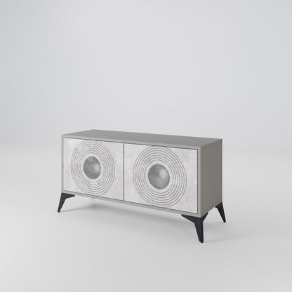 SOLID CIRCLES Kompaktní dvoudveřový TV stolek