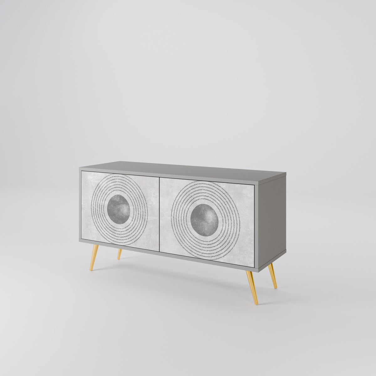 SOLID CIRCLES Kompaktní dvoudveřový TV stolek