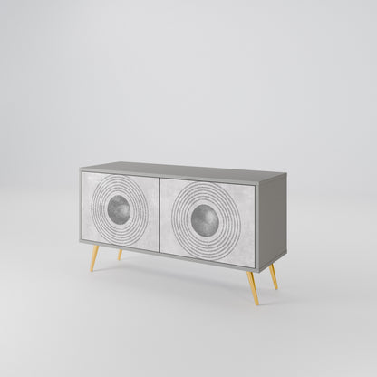 SOLID CIRCLES Kompaktní dvoudveřový TV stolek