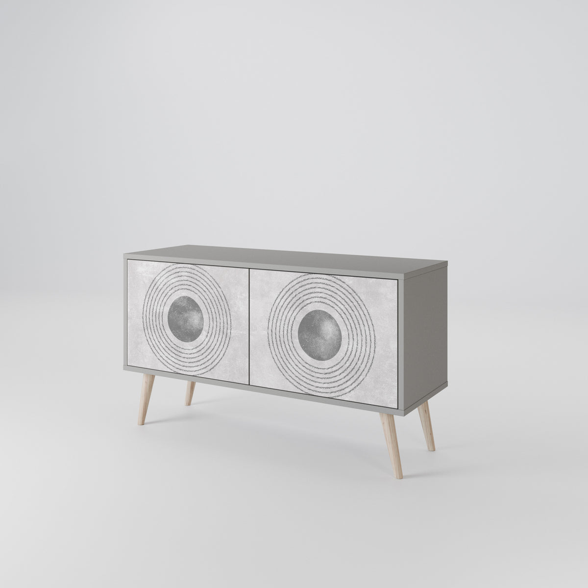 SOLID CIRCLES Kompaktní dvoudveřový TV stolek