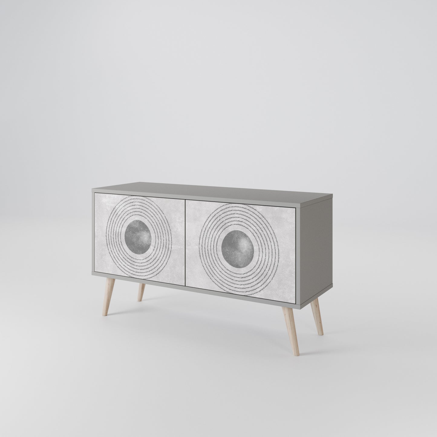 SOLID CIRCLES Kompaktní dvoudveřový TV stolek