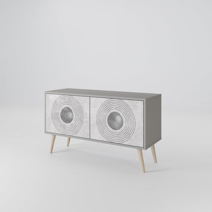 SOLID CIRCLES Kompaktní dvoudveřový TV stolek
