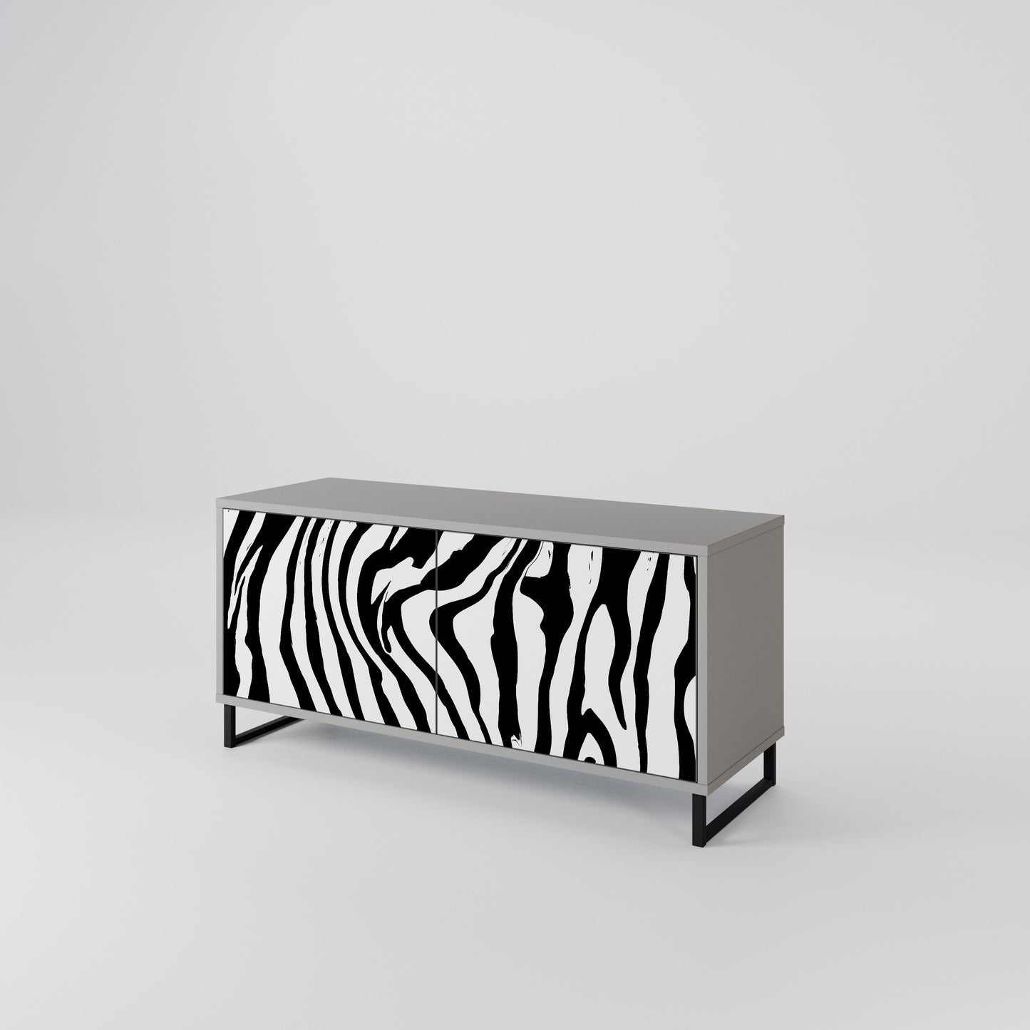 SPLENDID ZEBRA Kompaktní dvoudveřový TV stolek