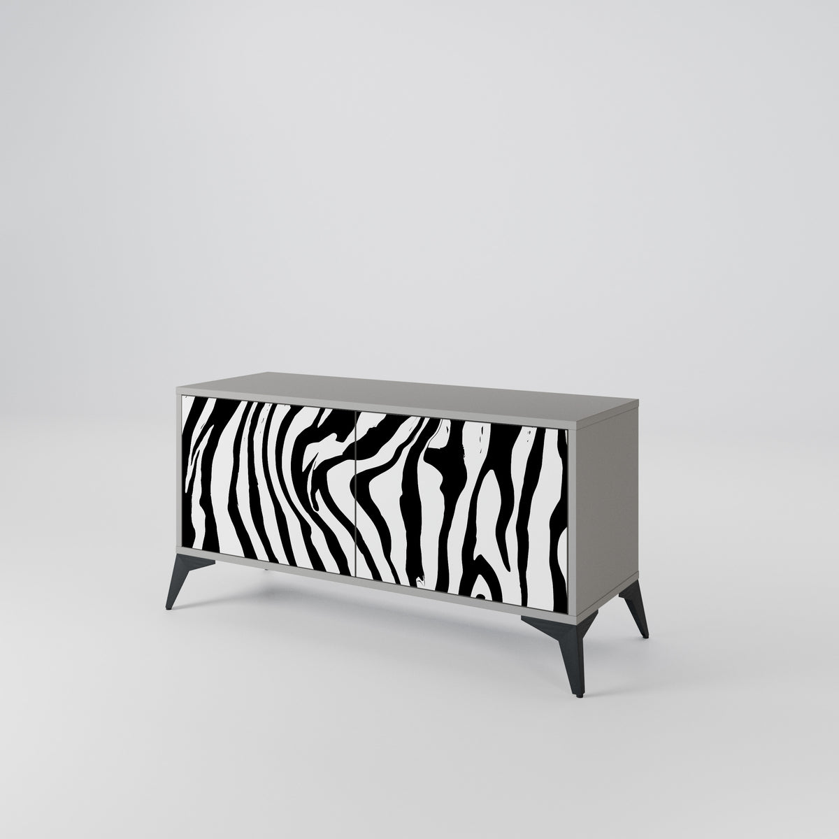 SPLENDID ZEBRA Kompaktní dvoudveřový TV stolek