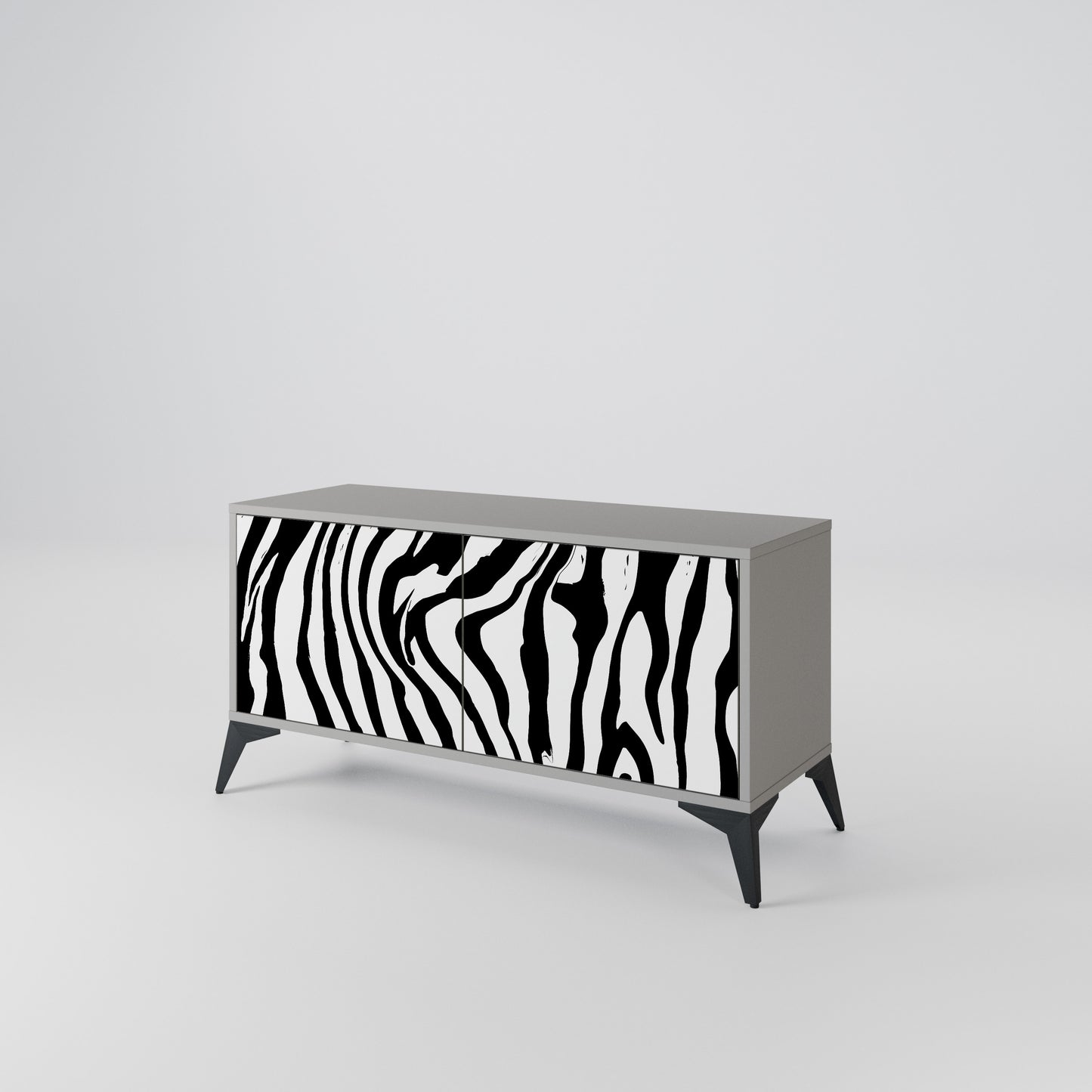 SPLENDID ZEBRA Kompaktní dvoudveřový TV stolek