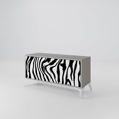 SPLENDID ZEBRA Kompaktní dvoudveřový TV stolek