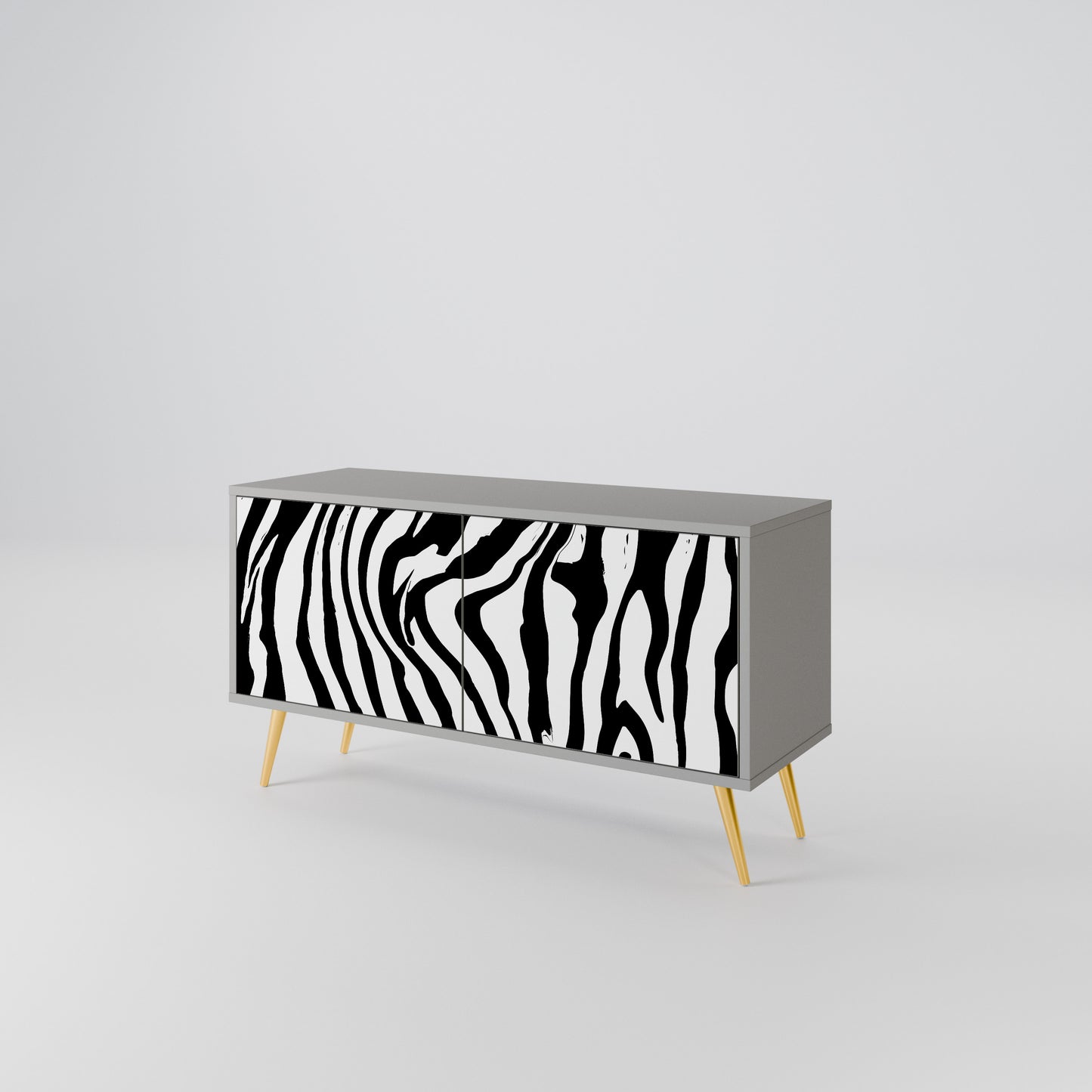 SPLENDID ZEBRA Kompaktní dvoudveřový TV stolek