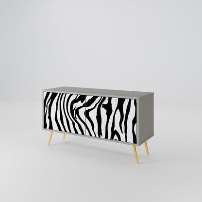 SPLENDID ZEBRA Kompaktní dvoudveřový TV stolek