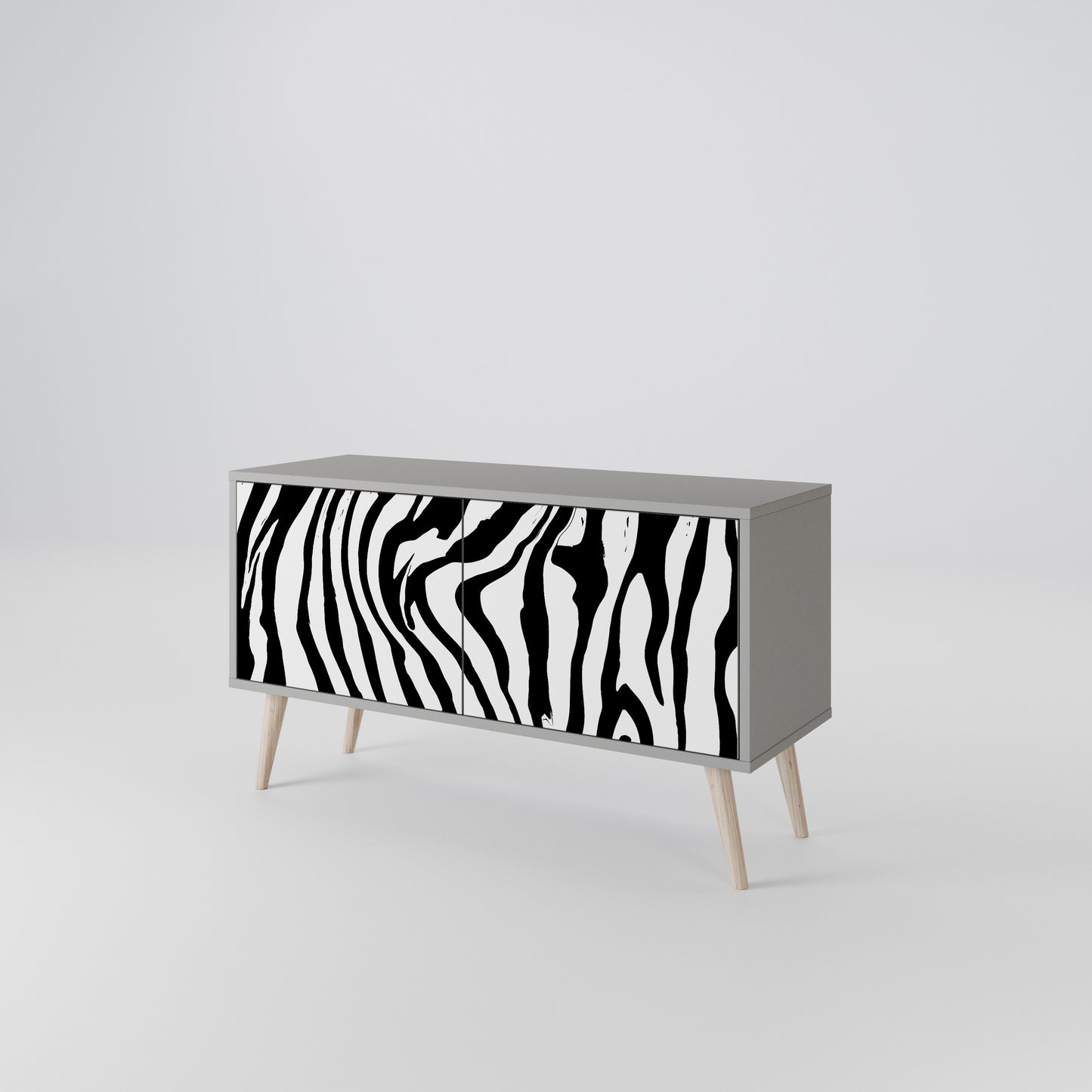 SPLENDID ZEBRA Kompaktní dvoudveřový TV stolek