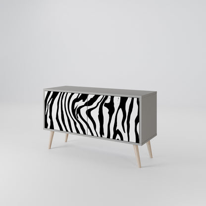 SPLENDID ZEBRA Kompaktní dvoudveřový TV stolek