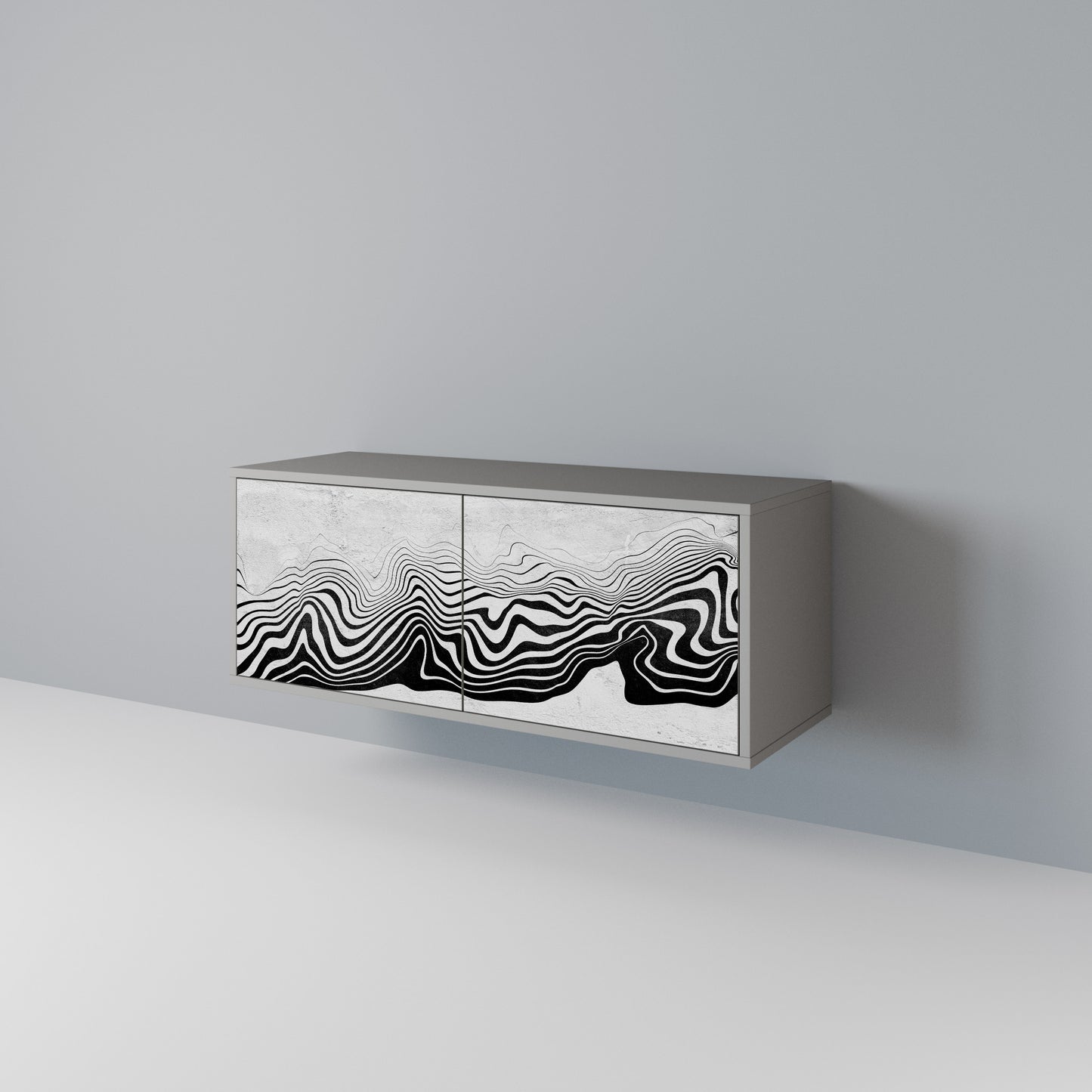 MONOCHROME MIRAGE Kompaktní dvoudveřový TV stolek