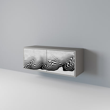 MONOCHROME MIRAGE Kompaktní dvoudveřový TV stolek