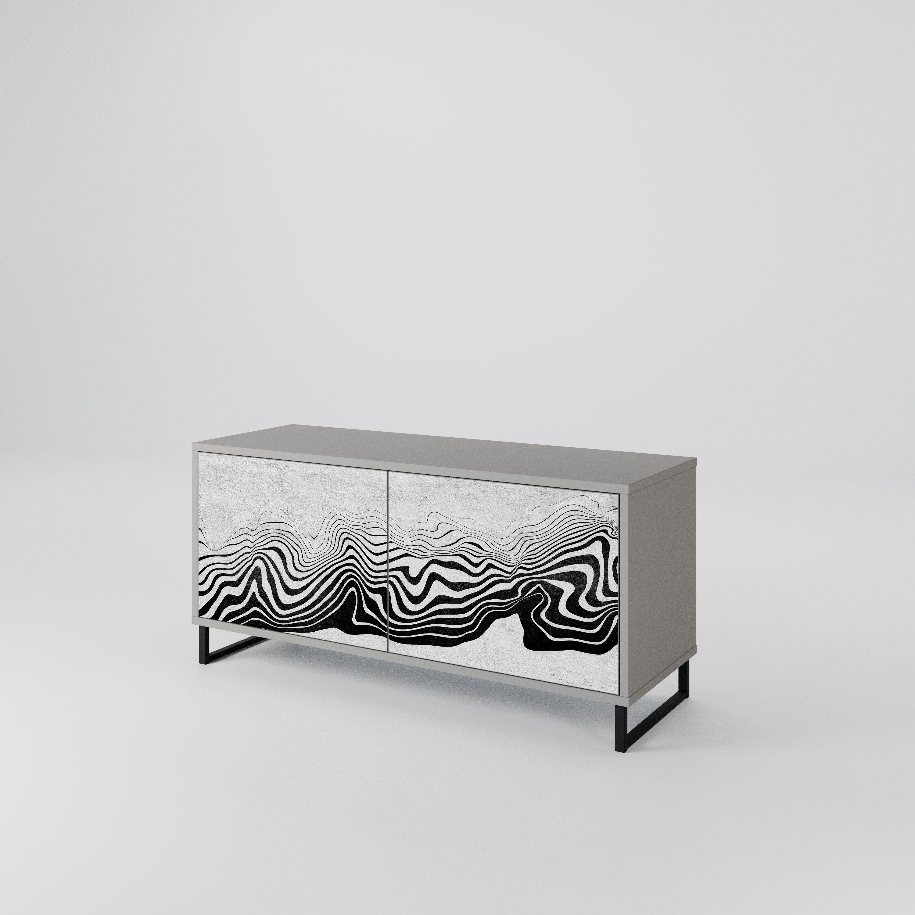 MONOCHROME MIRAGE Compact 2-Door TV Cabinet