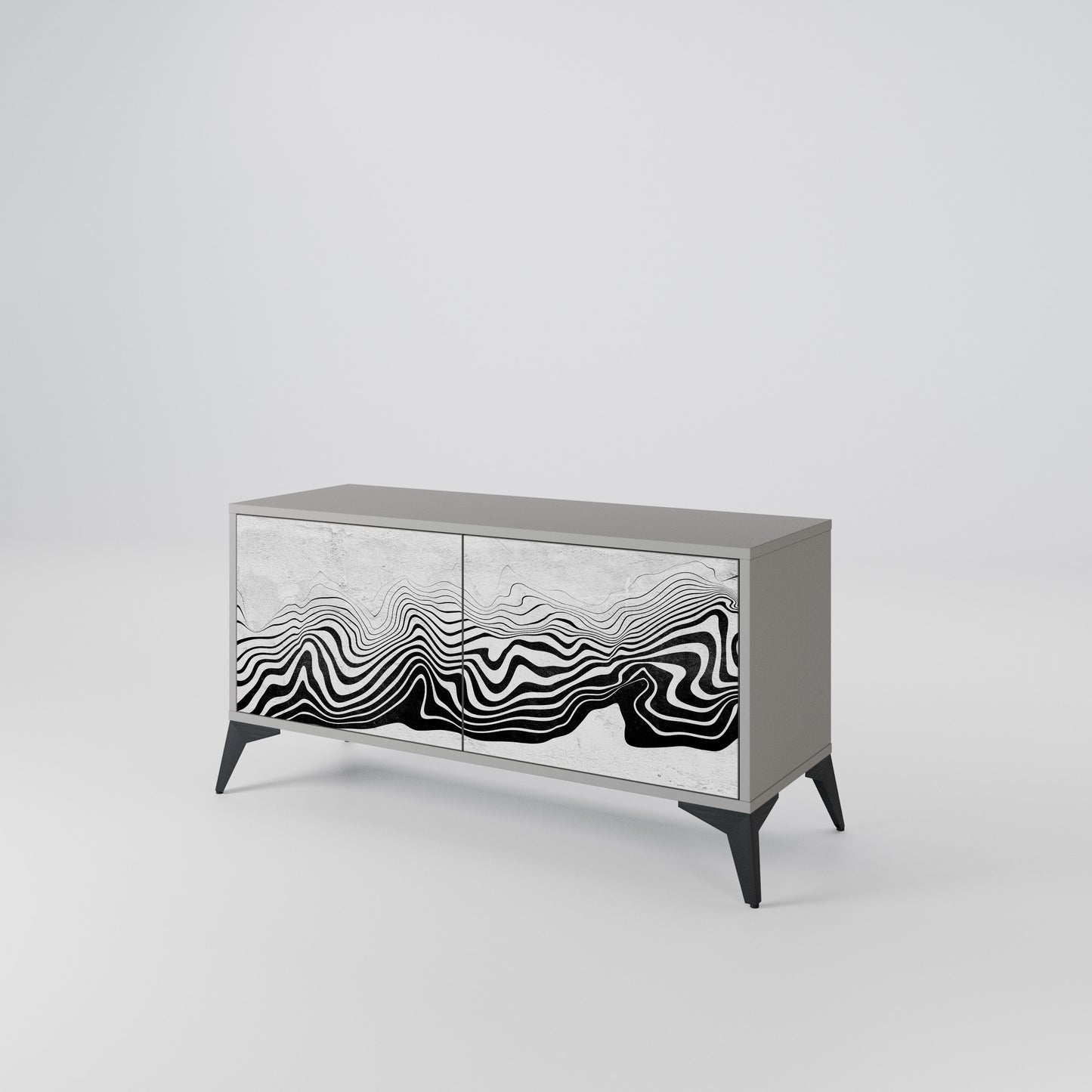 MONOCHROME MIRAGE Kompaktní dvoudveřový TV stolek