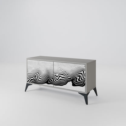 MONOCHROME MIRAGE Kompaktní dvoudveřový TV stolek