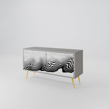 MONOCHROME MIRAGE Kompaktní dvoudveřový TV stolek