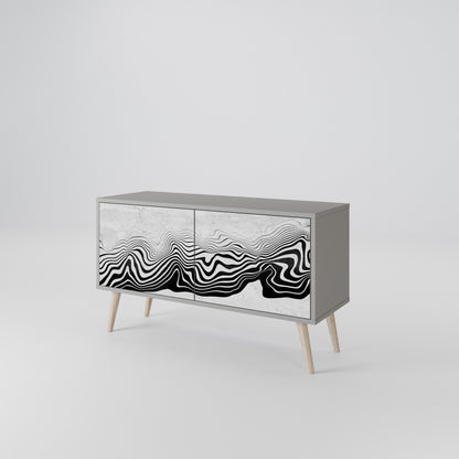 MONOCHROME MIRAGE Kompaktní dvoudveřový TV stolek