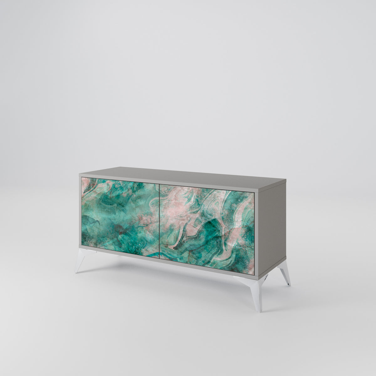 ABSTRACT ALCHEMY Kompaktní dvoudveřový TV stolek