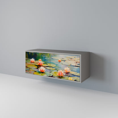 BLOOMING WATERS Kompaktní dvoudveřový TV stolek