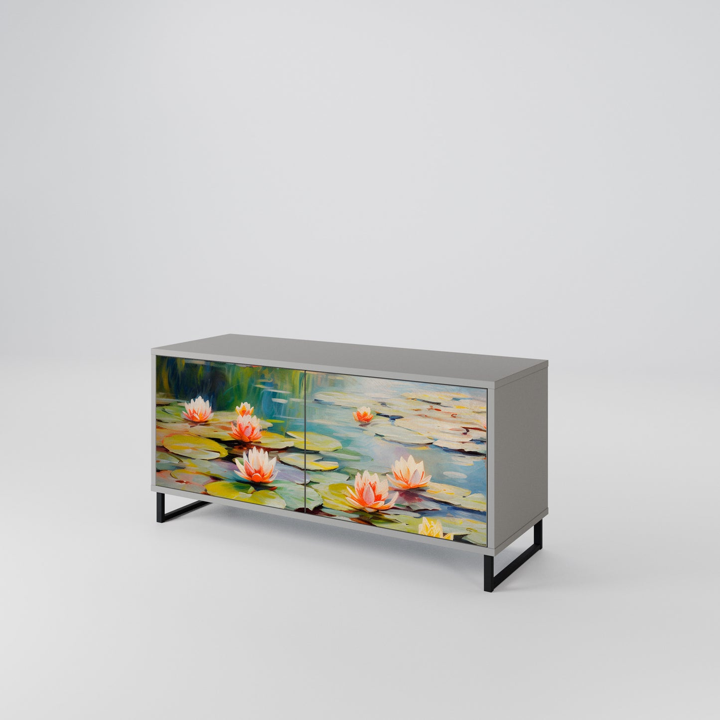 BLOOMING WATERS Kompaktní dvoudveřový TV stolek