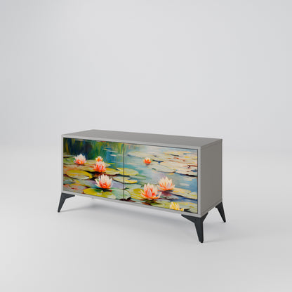 BLOOMING WATERS Kompaktní dvoudveřový TV stolek