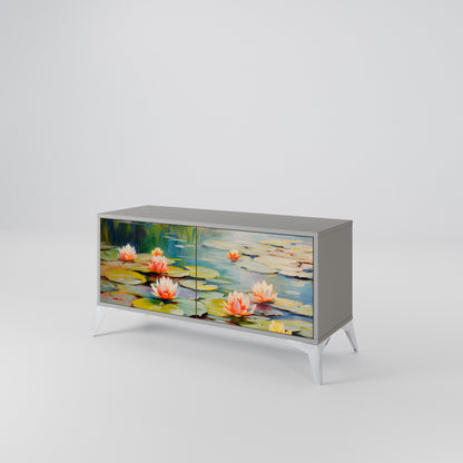 BLOOMING WATERS Kompaktní dvoudveřový TV stolek