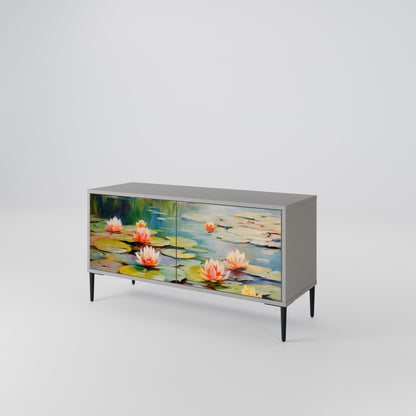 BLOOMING WATERS Kompaktní dvoudveřový TV stolek