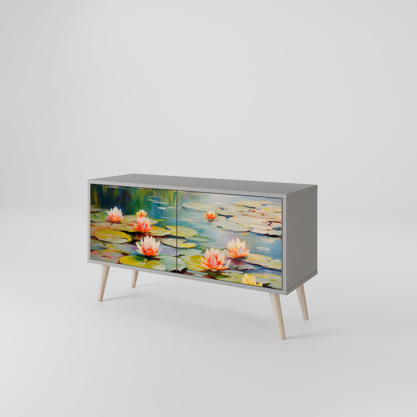 BLOOMING WATERS Kompaktní dvoudveřový TV stolek