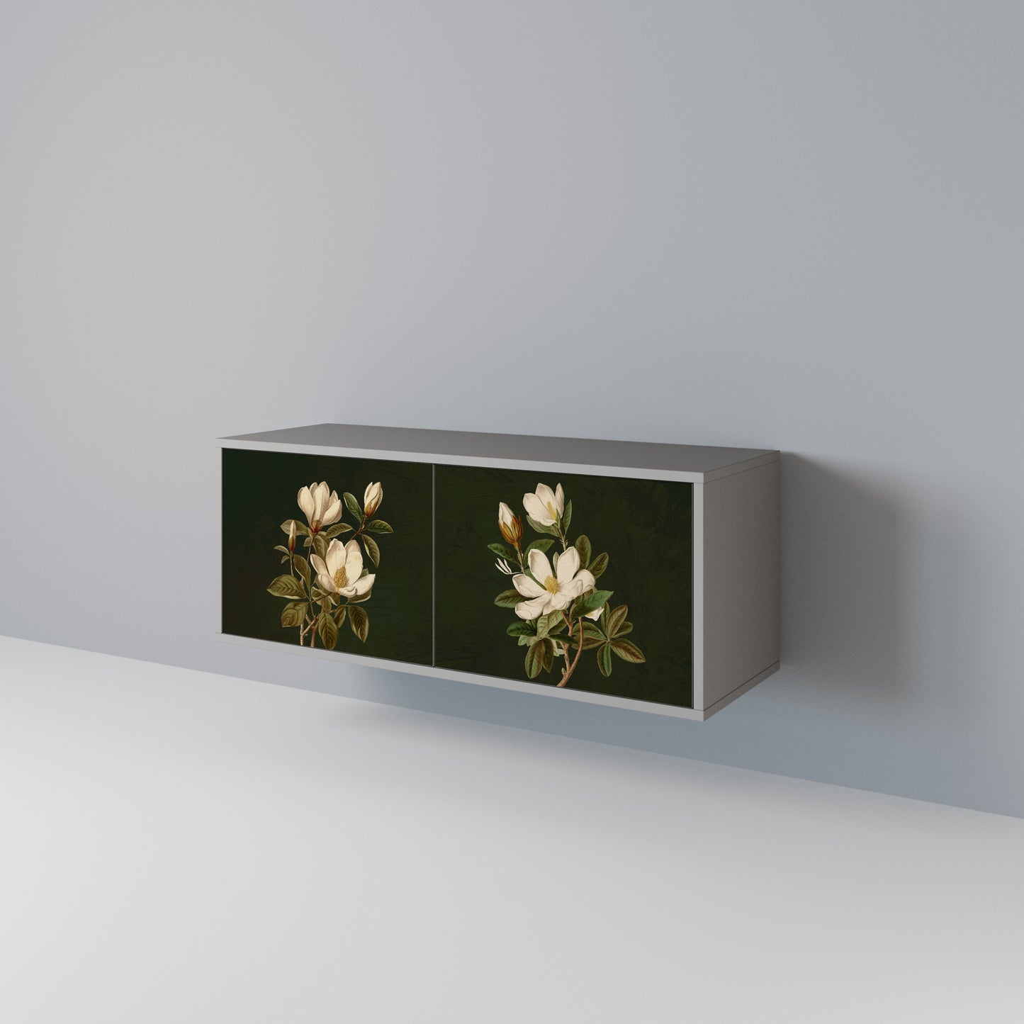 FLORAL NOIR Kompaktní dvoudveřový TV stolek