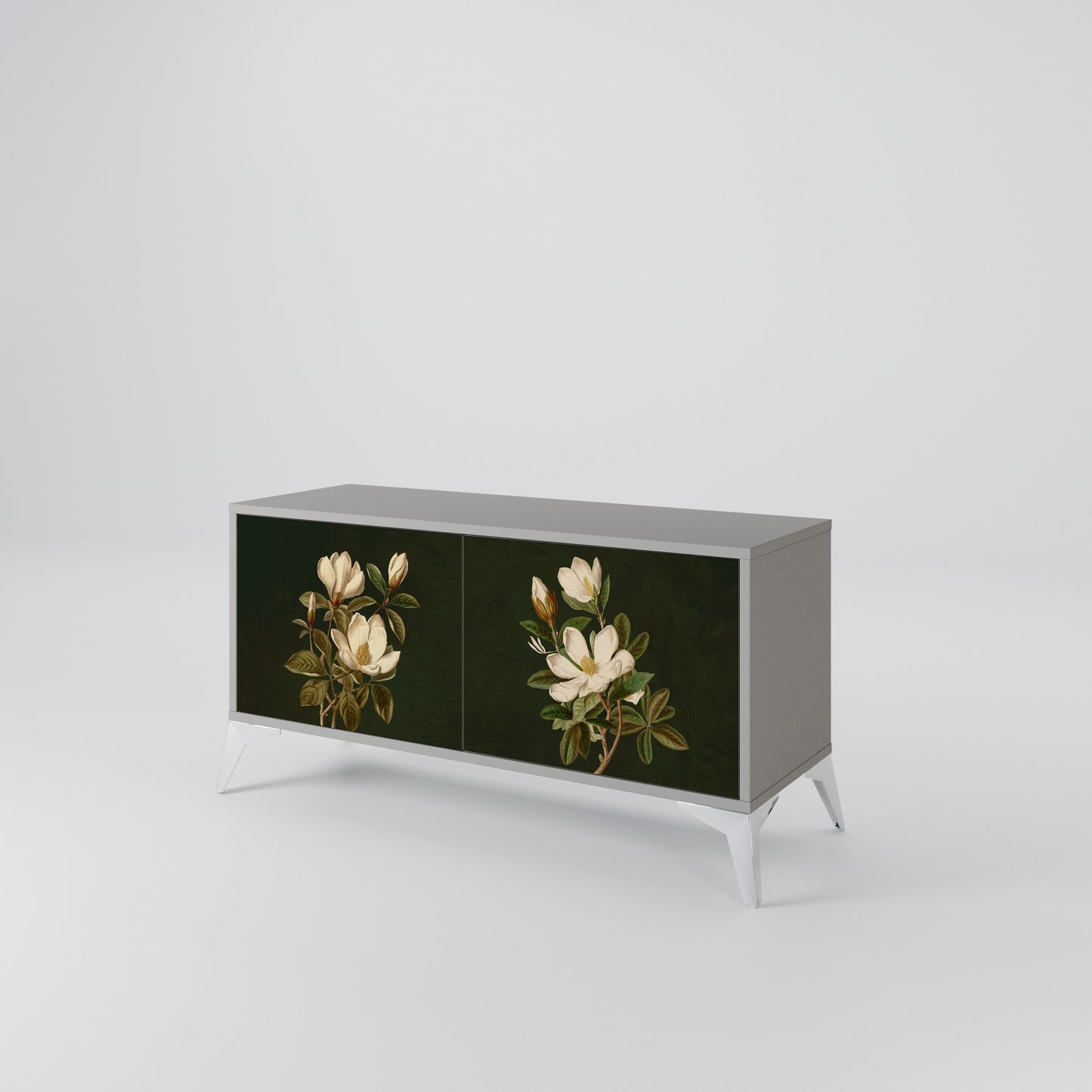 FLORAL NOIR Kompaktní dvoudveřový TV stolek