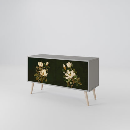 FLORAL NOIR Kompaktní dvoudveřový TV stolek
