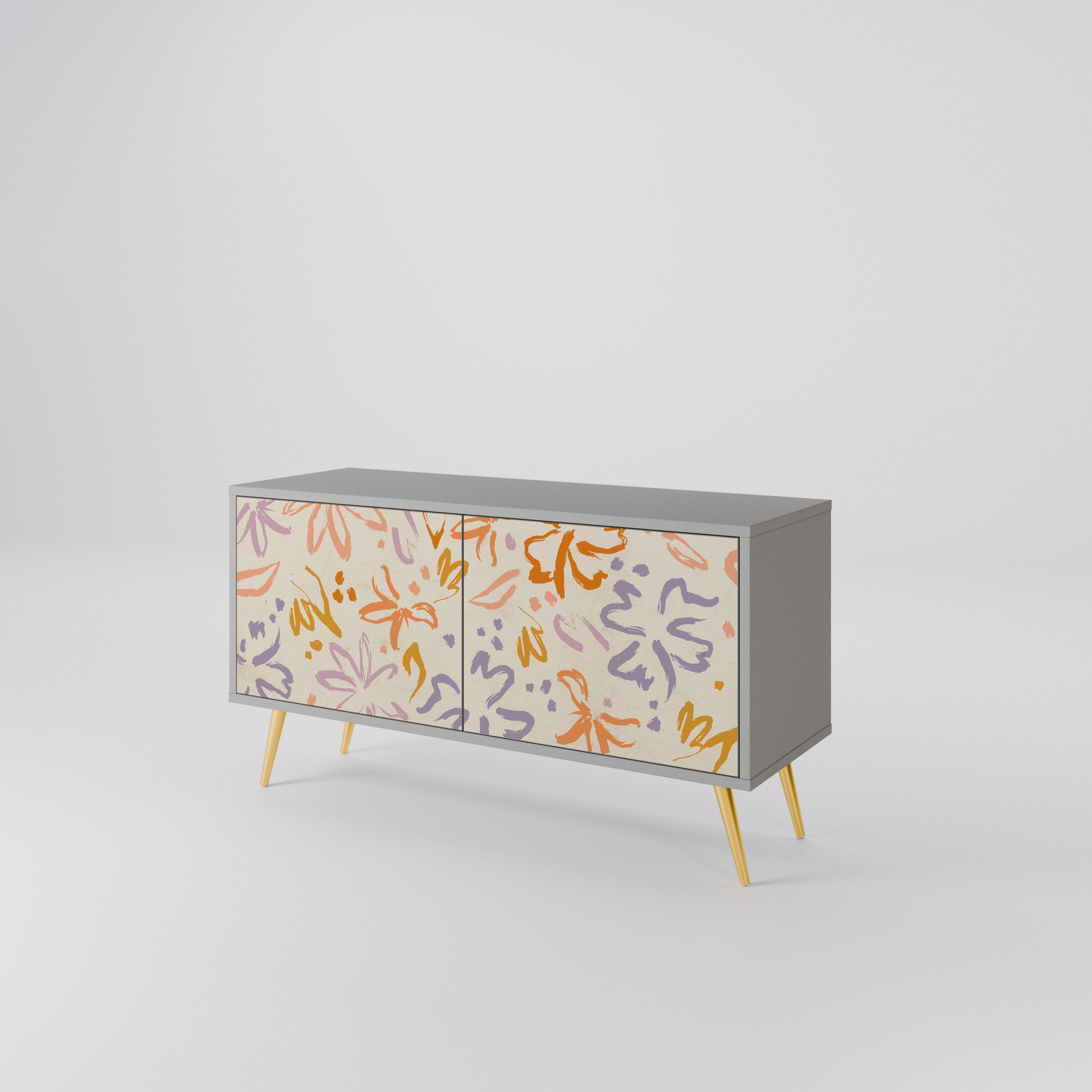 SPRING WHIMSY Compact 2-Door TV Cabinet