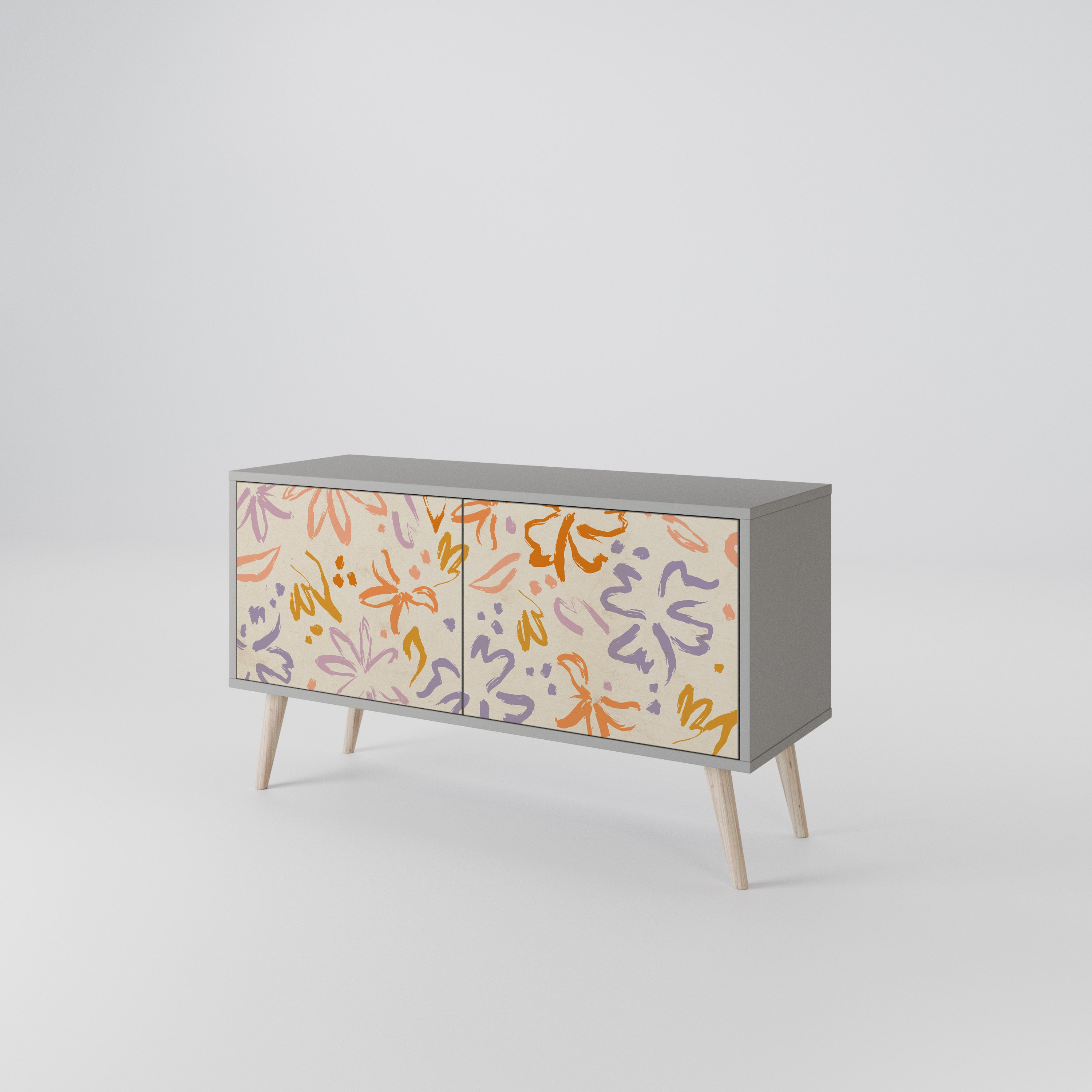 SPRING WHIMSY Compact 2-Door TV Cabinet