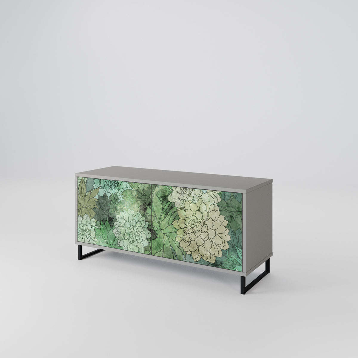 SUCCULENT CLUSTER Kompaktní dvoudveřový TV stolek