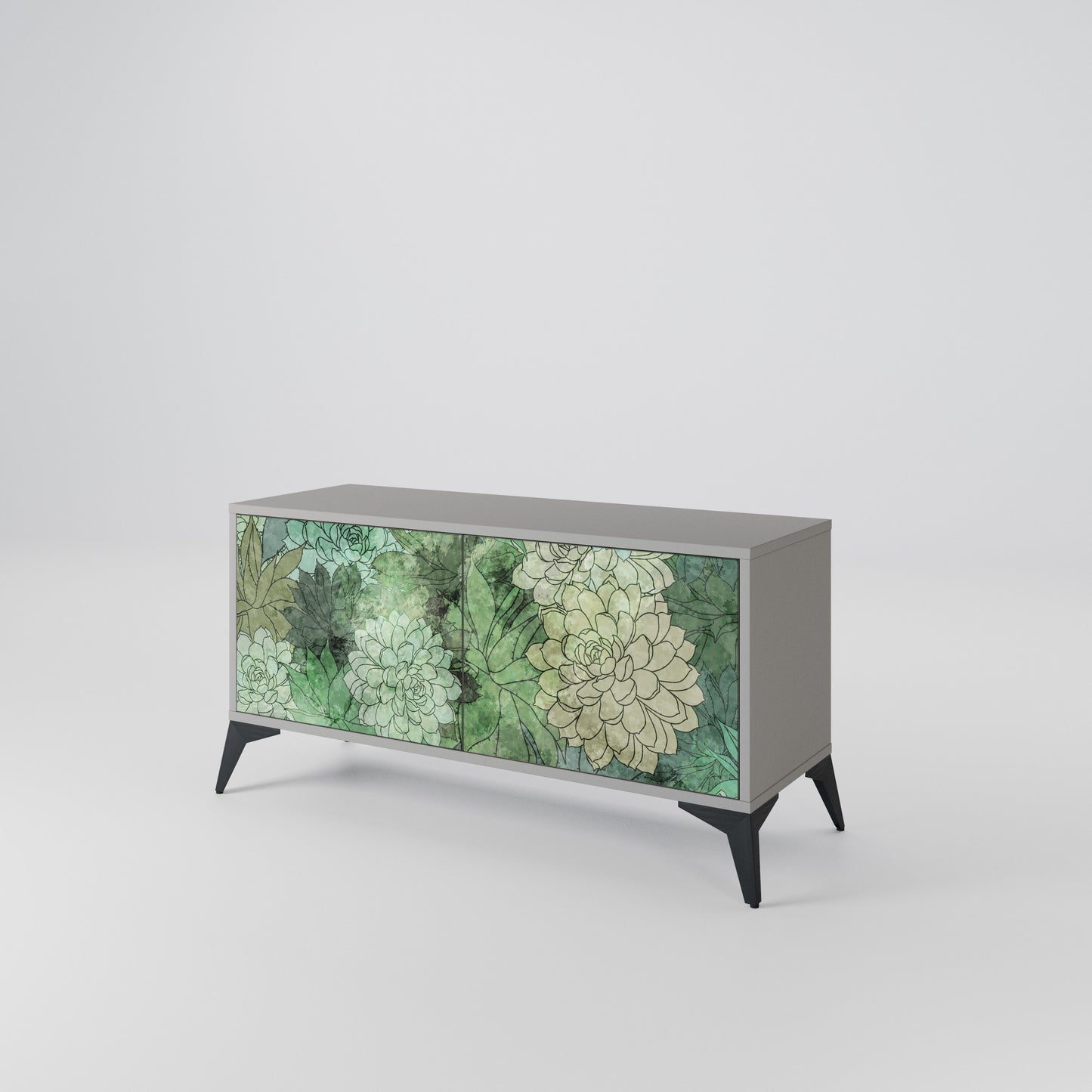 SUCCULENT CLUSTER Kompaktní dvoudveřový TV stolek