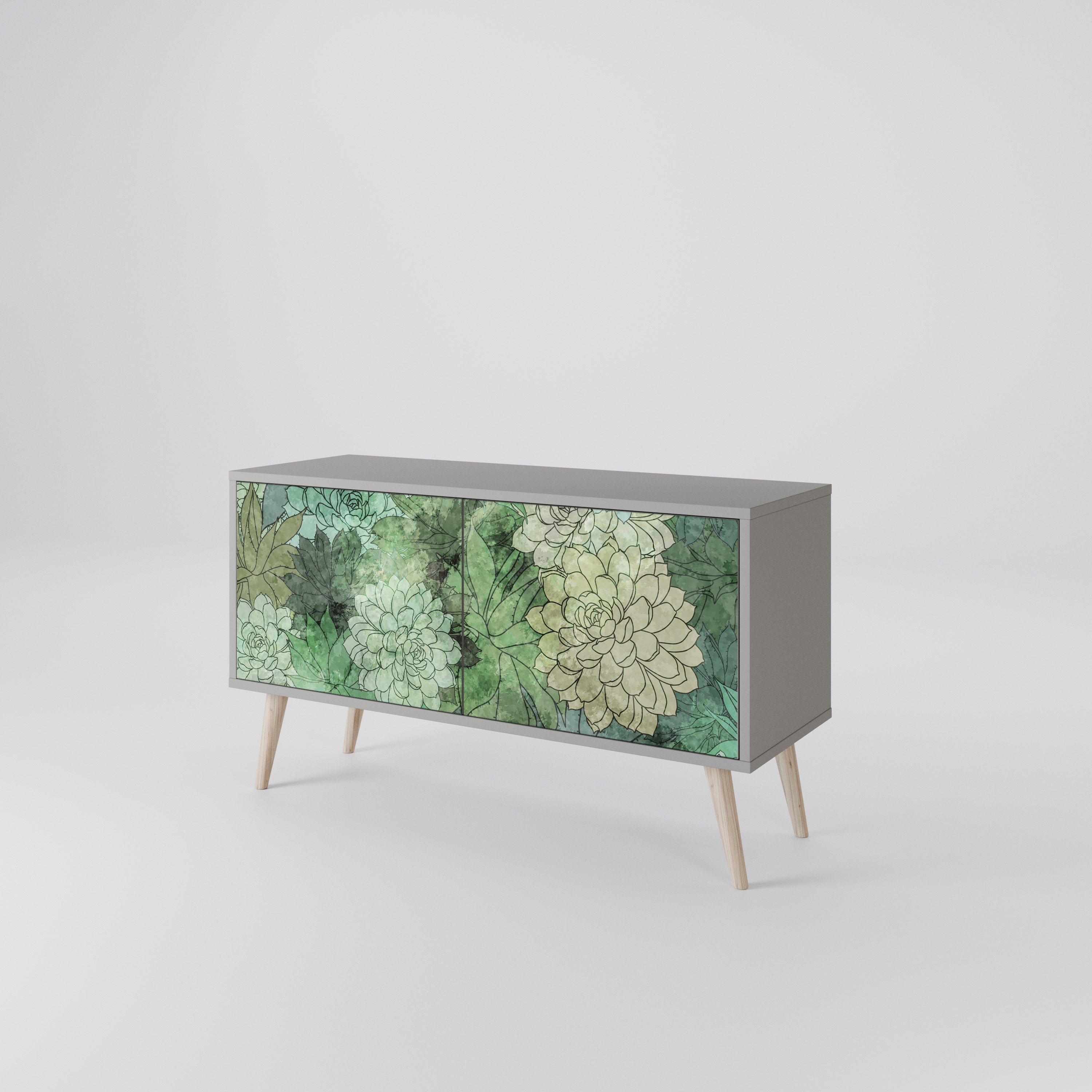 SUCCULENT CLUSTER Compact 2-Door TV Cabinet