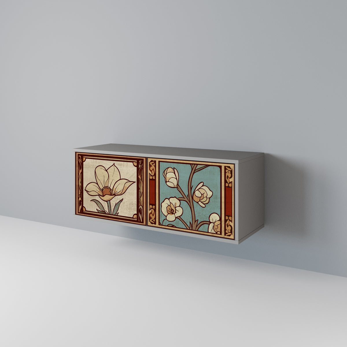 TIMELESS FLORA Kompaktní dvoudveřový TV stolek