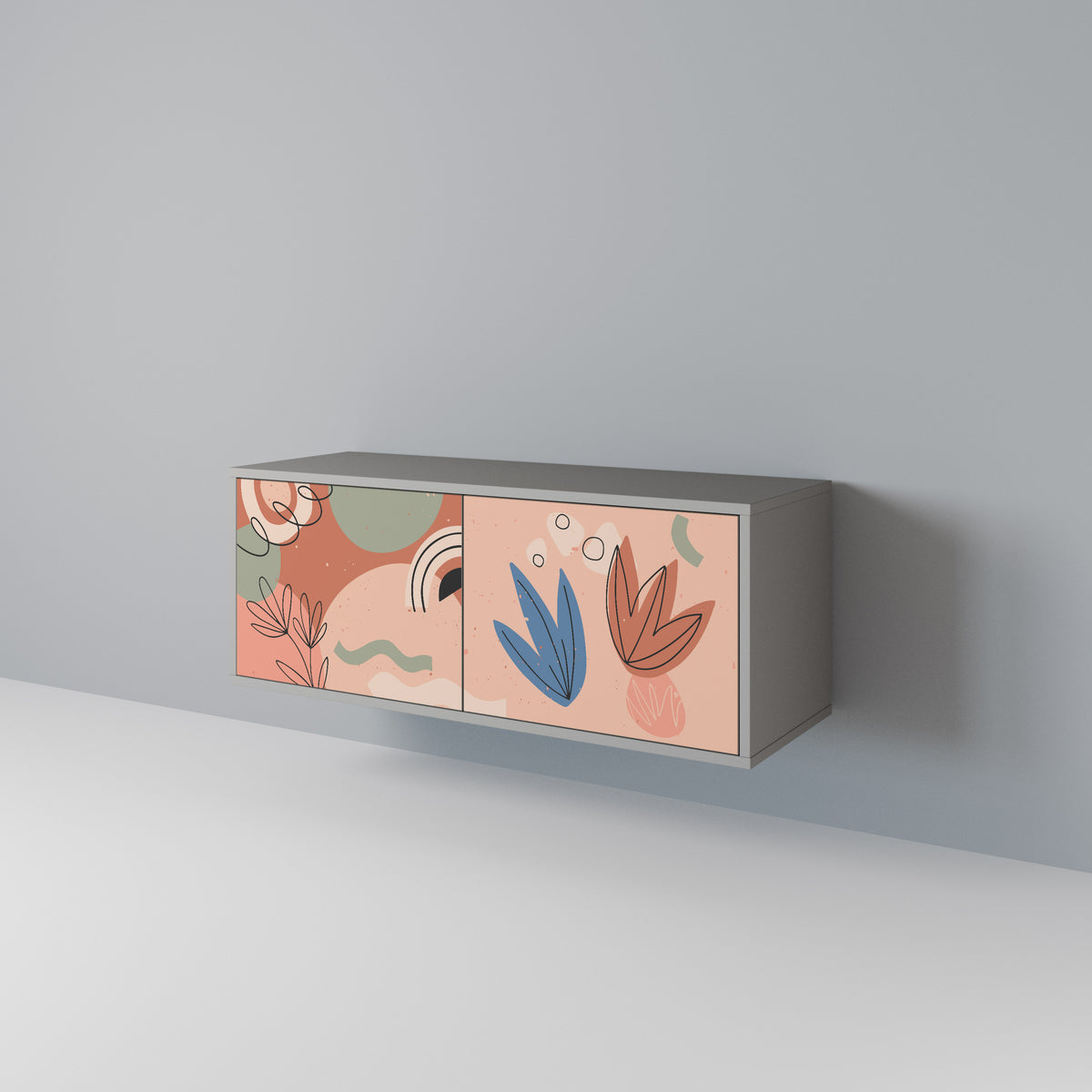 PASTEL DESTINY Kompaktní dvoudveřový TV stolek