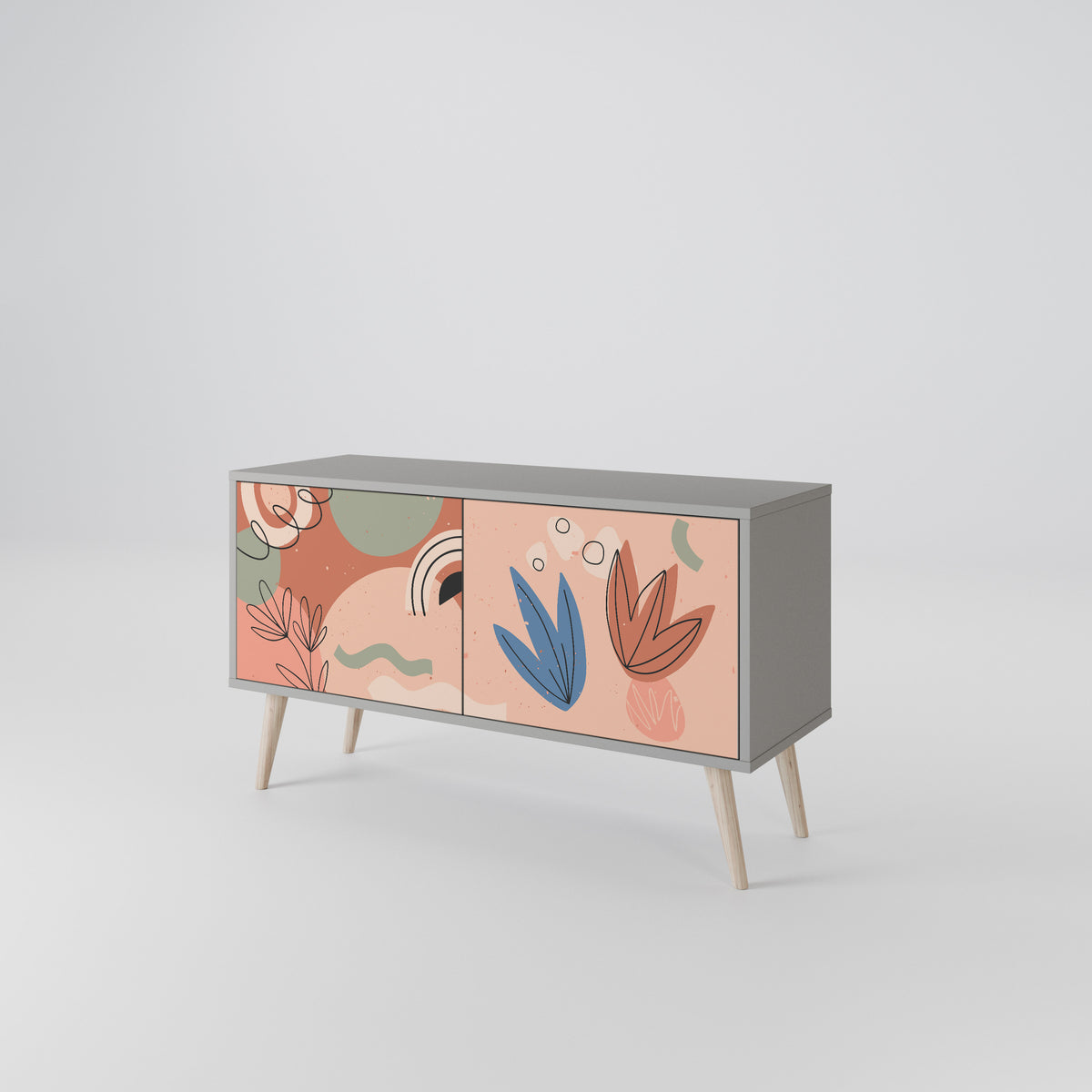 PASTEL DESTINY Kompaktní dvoudveřový TV stolek