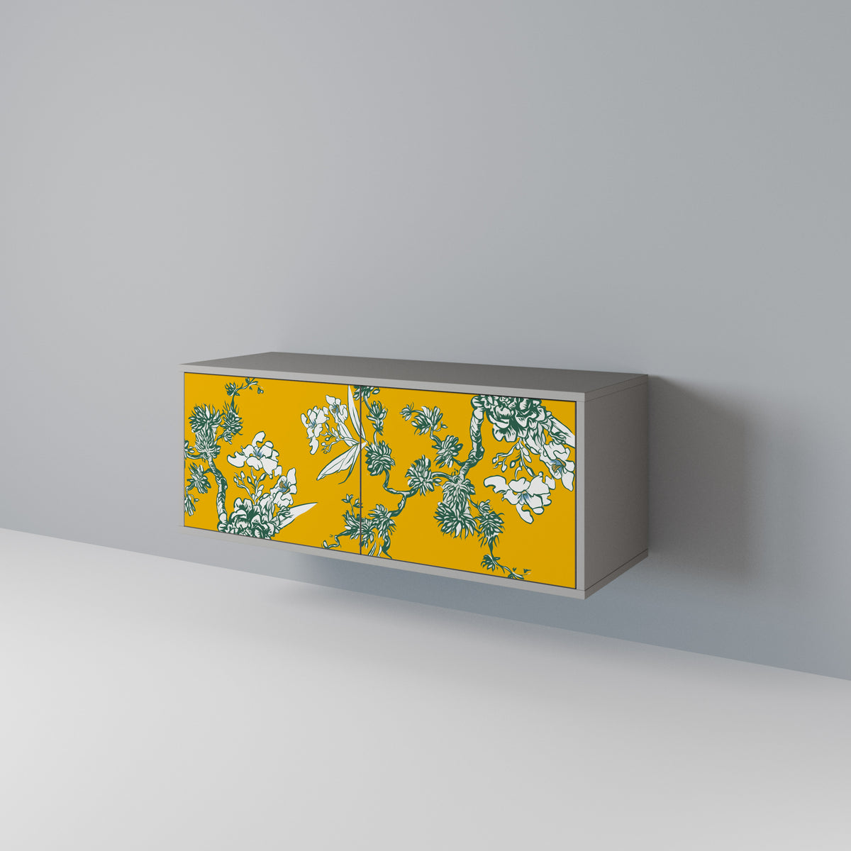 YELLOW CHINOISERIE Kompaktní dvoudveřový TV stolek