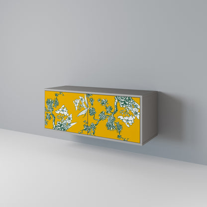 YELLOW CHINOISERIE Kompaktní dvoudveřový TV stolek