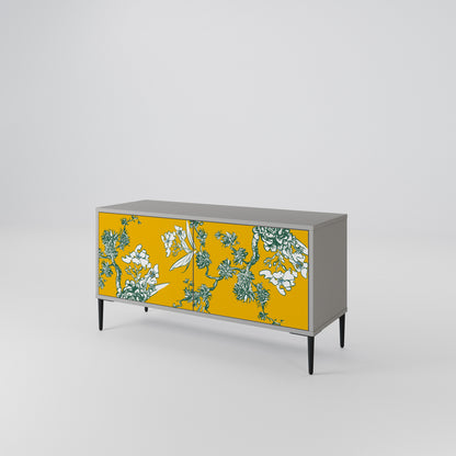 YELLOW CHINOISERIE Kompaktní dvoudveřový TV stolek