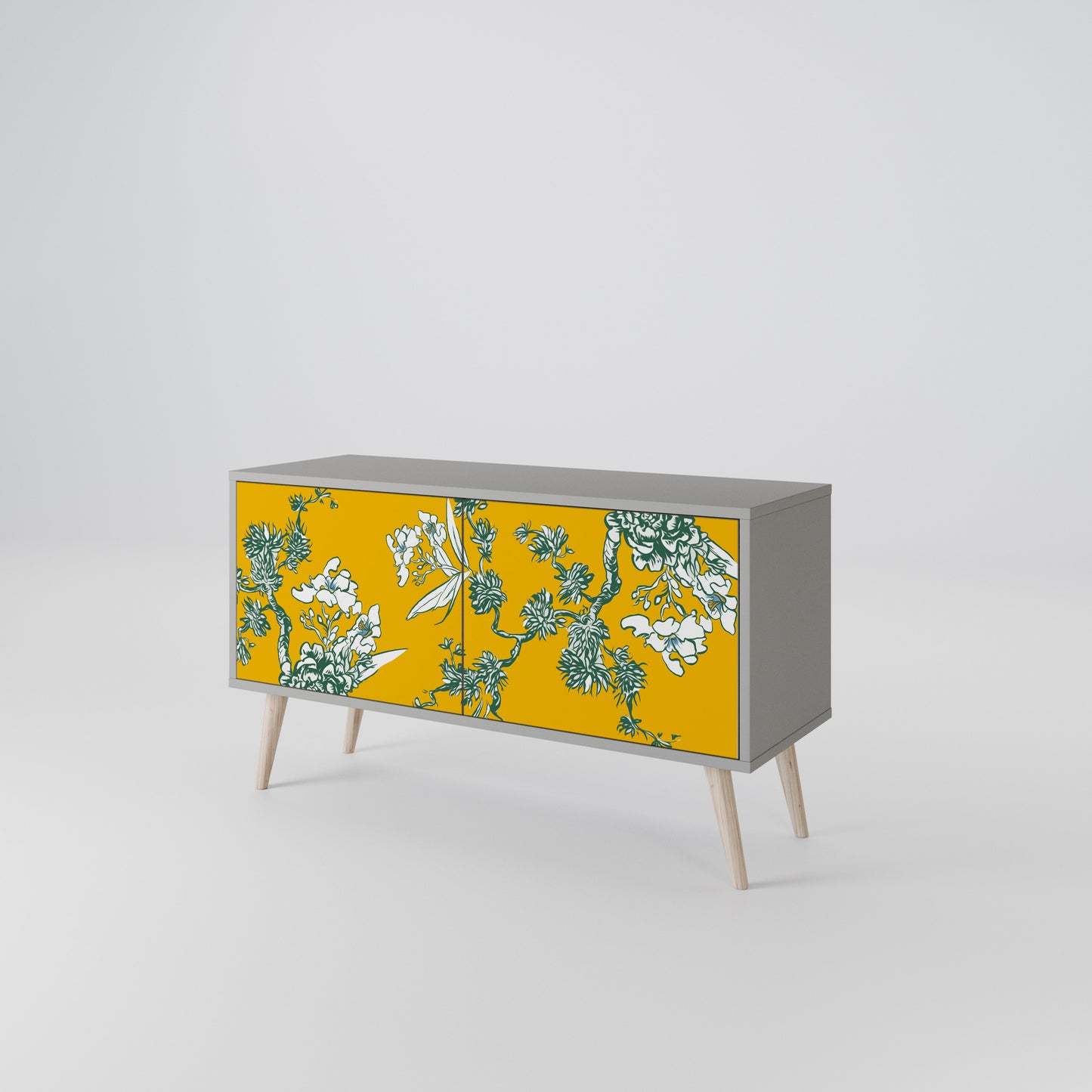 YELLOW CHINOISERIE Kompaktní dvoudveřový TV stolek