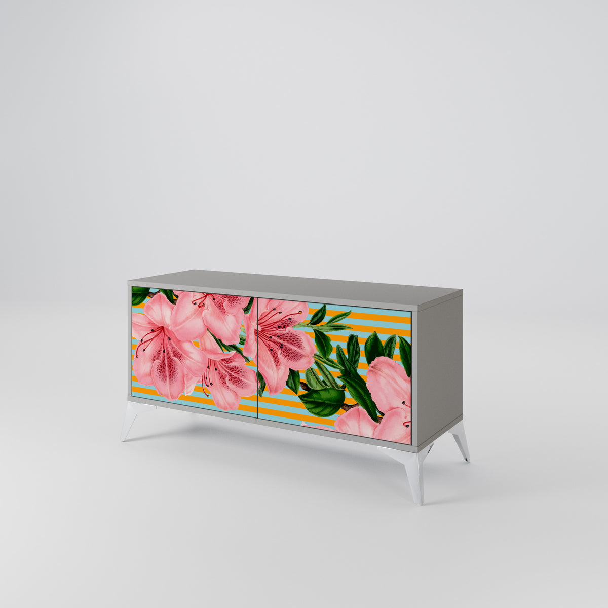 FRAGILE BEAUTY Kompaktní dvoudveřový TV stolek