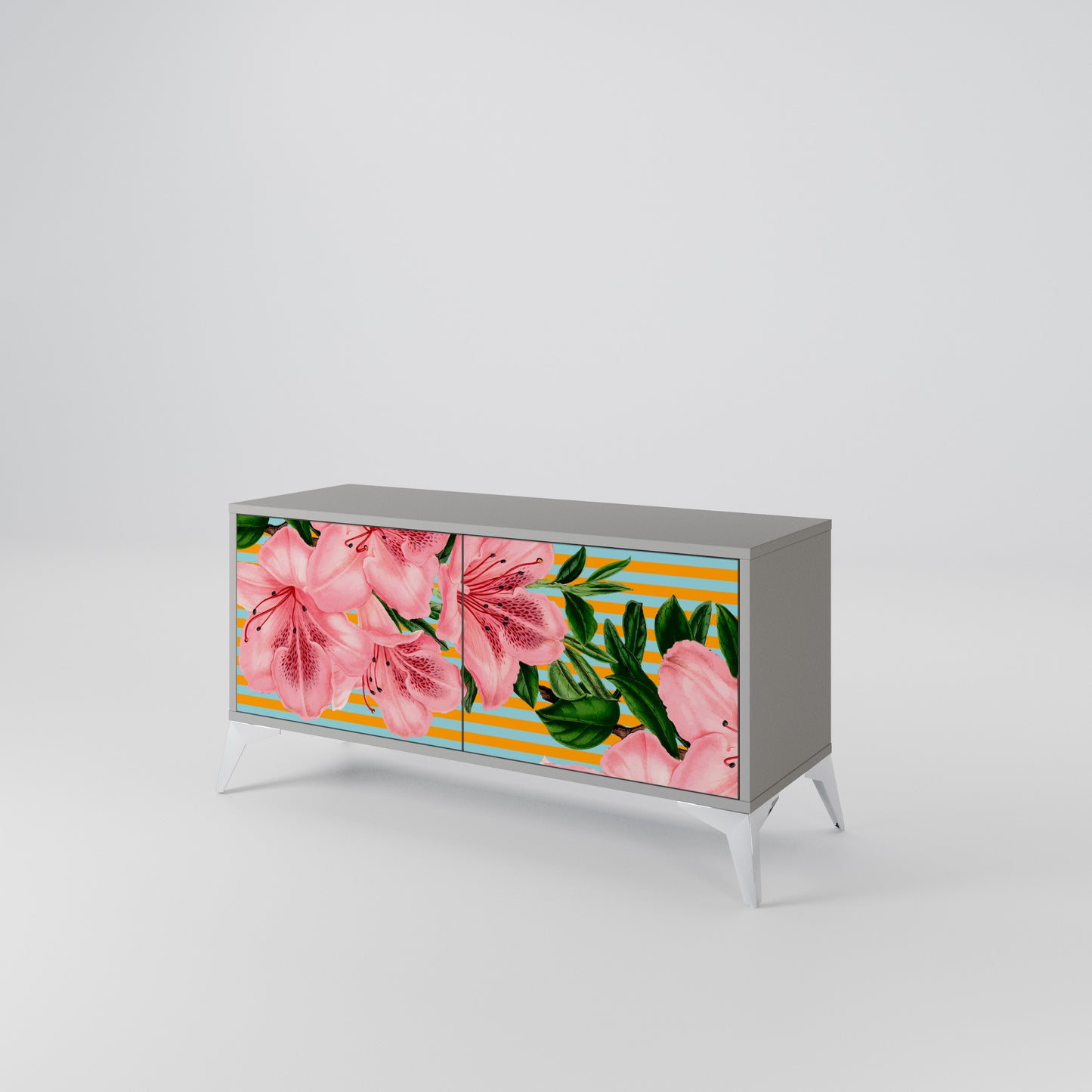 FRAGILE BEAUTY Kompaktní dvoudveřový TV stolek