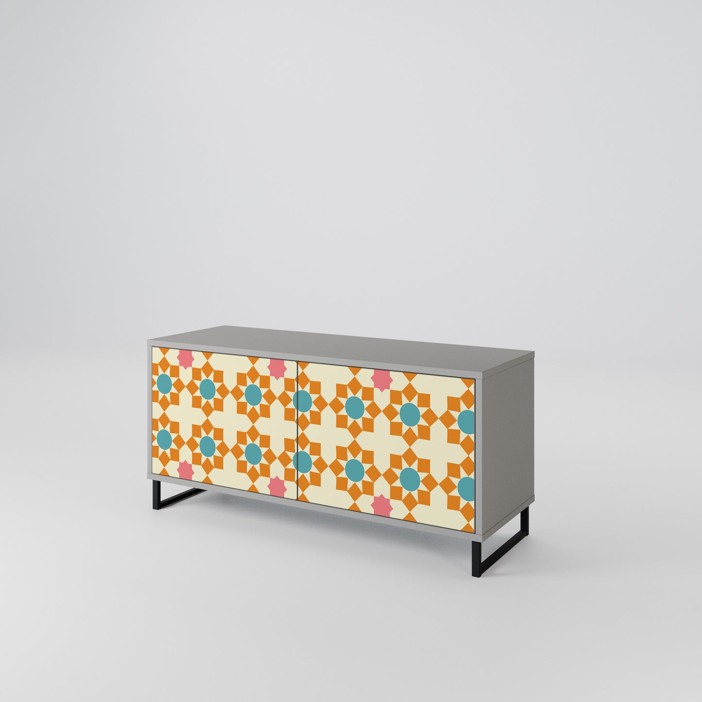 FLORAL DECOR Kompaktní dvoudveřový TV stolek