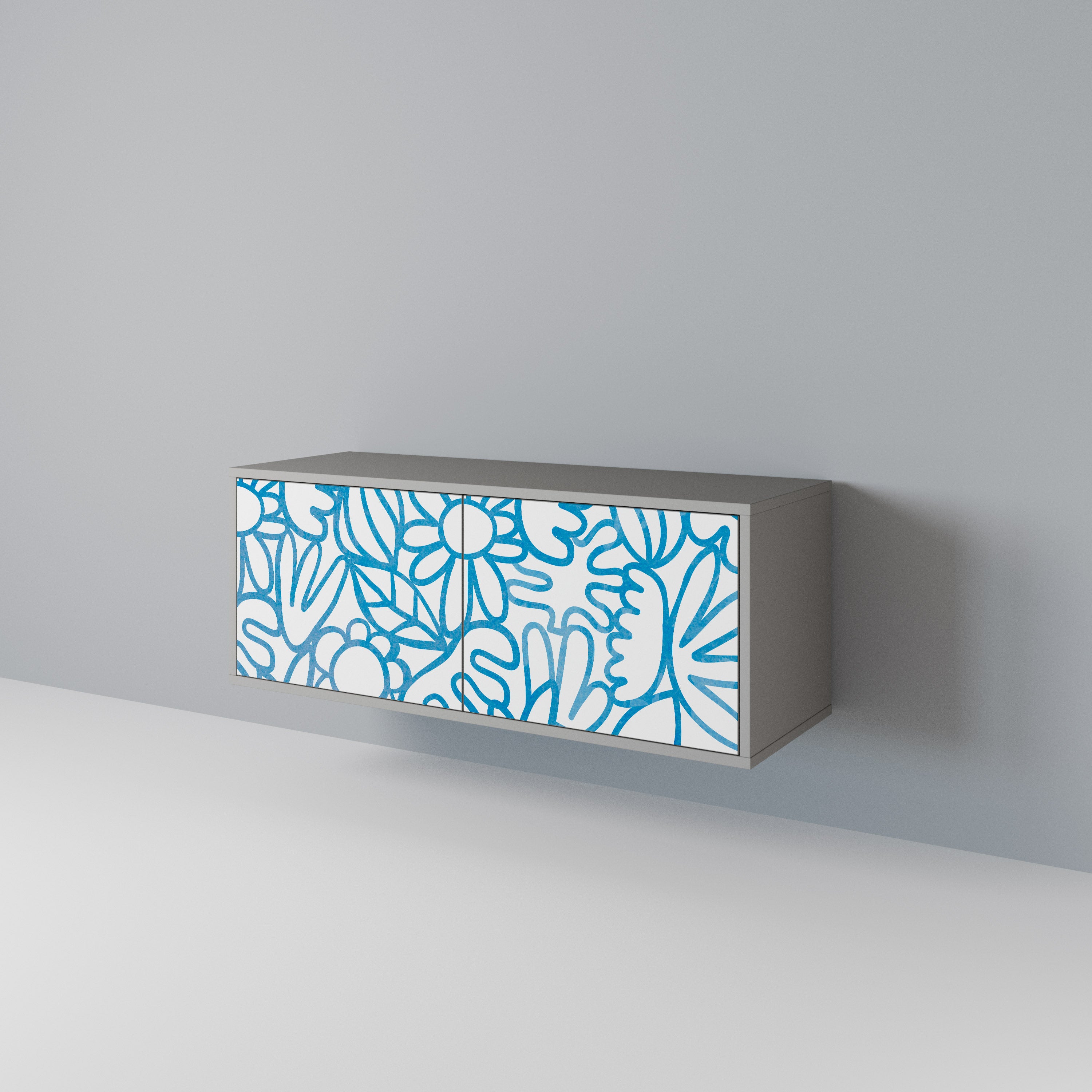 BLOOMY MORNING Compact 2-Door TV Cabinet