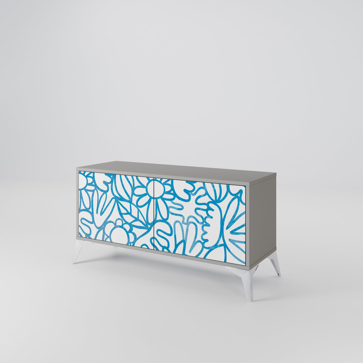 BLOOMY MORNING Kompaktní dvoudveřový TV stolek